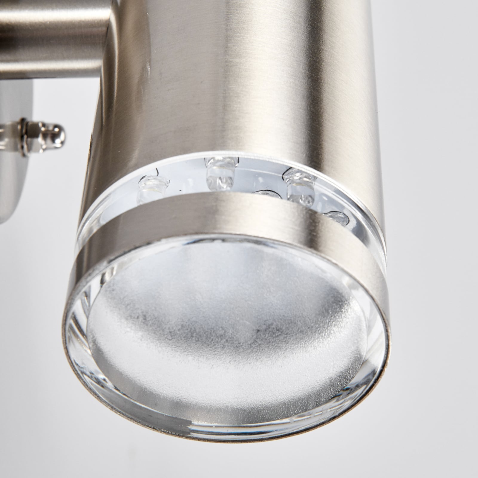 LED utevegglampe Tiberius rustfritt stål opp og ned IP44 lyser oppover