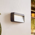 LED utevegglampe Tiburia svart aluminium forfra