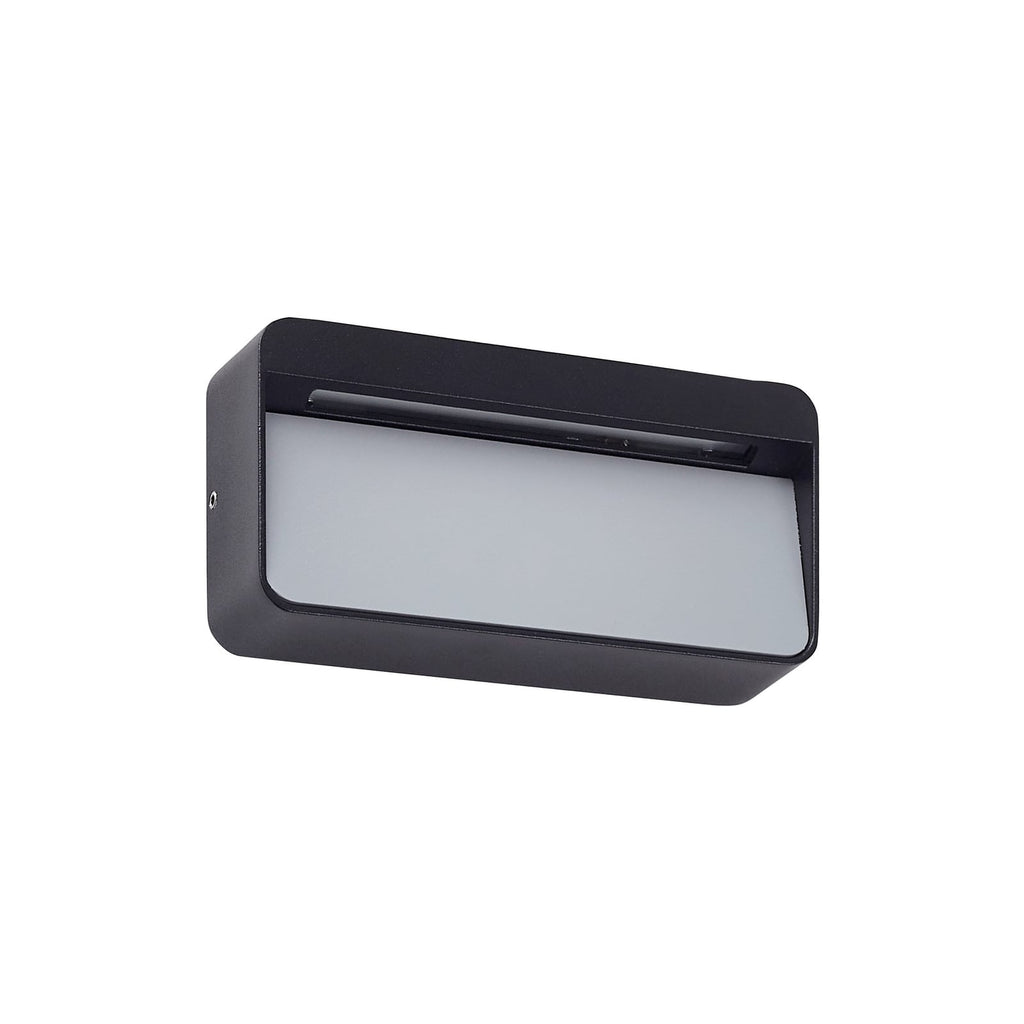 LED utevegglampe Tiburia svart aluminium montert utendørs
