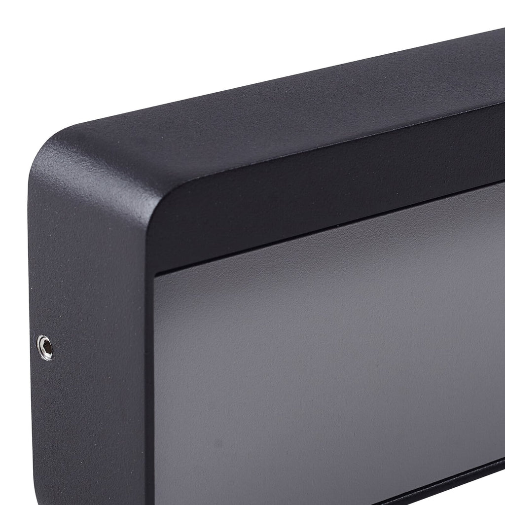 LED utevegglampe Tiburia svart aluminium lysbilde