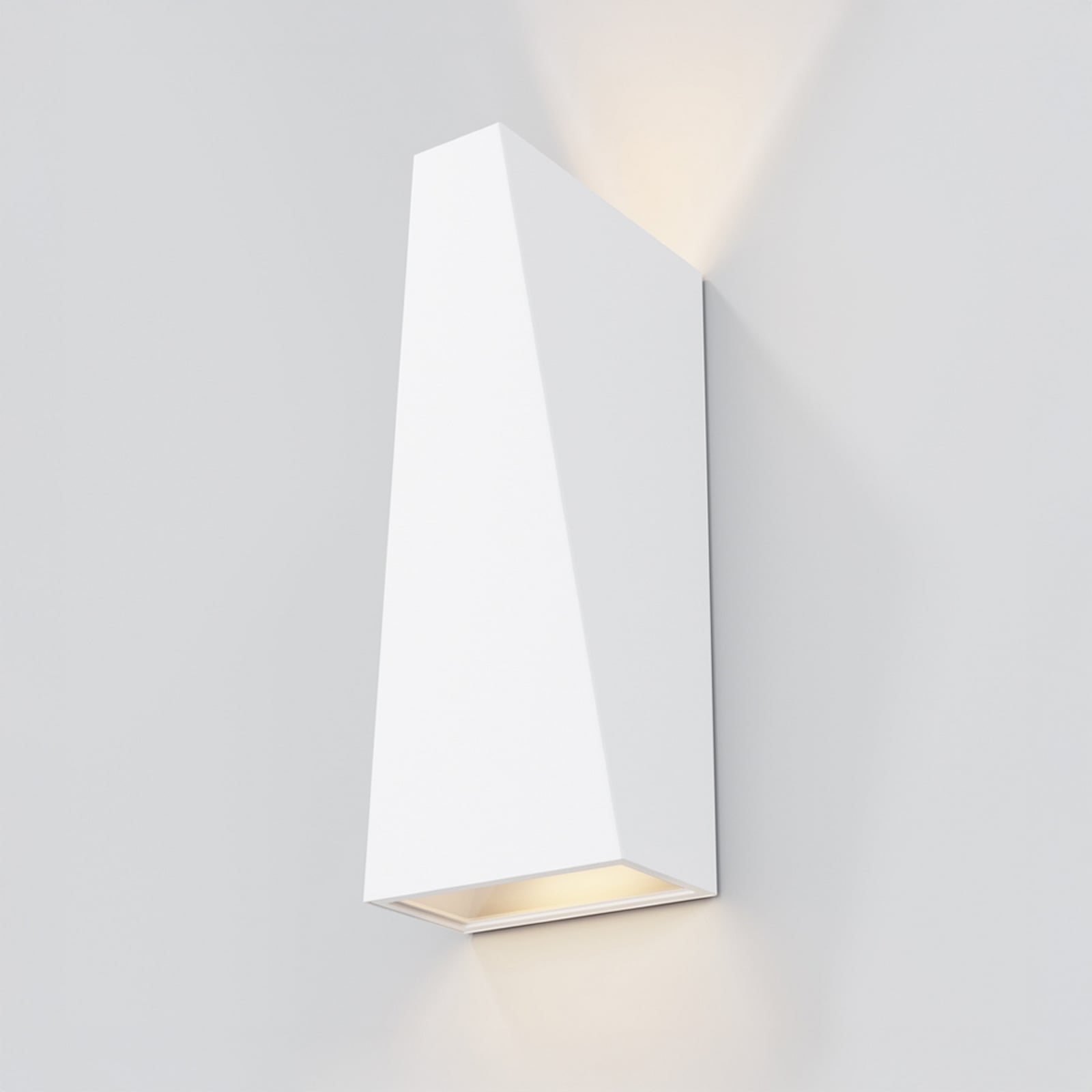 LED utevegglampe Times Square hvit opp og ned IP54 forside