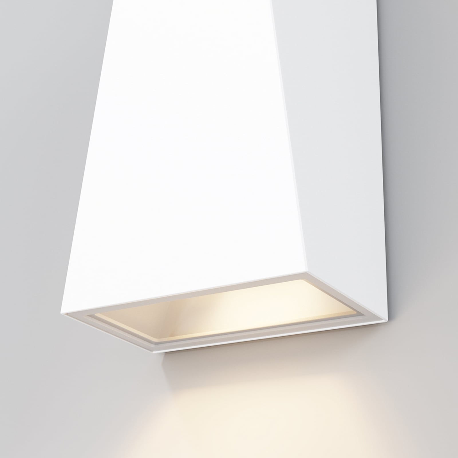 LED utevegglampe Times Square hvit opp og ned IP54 side