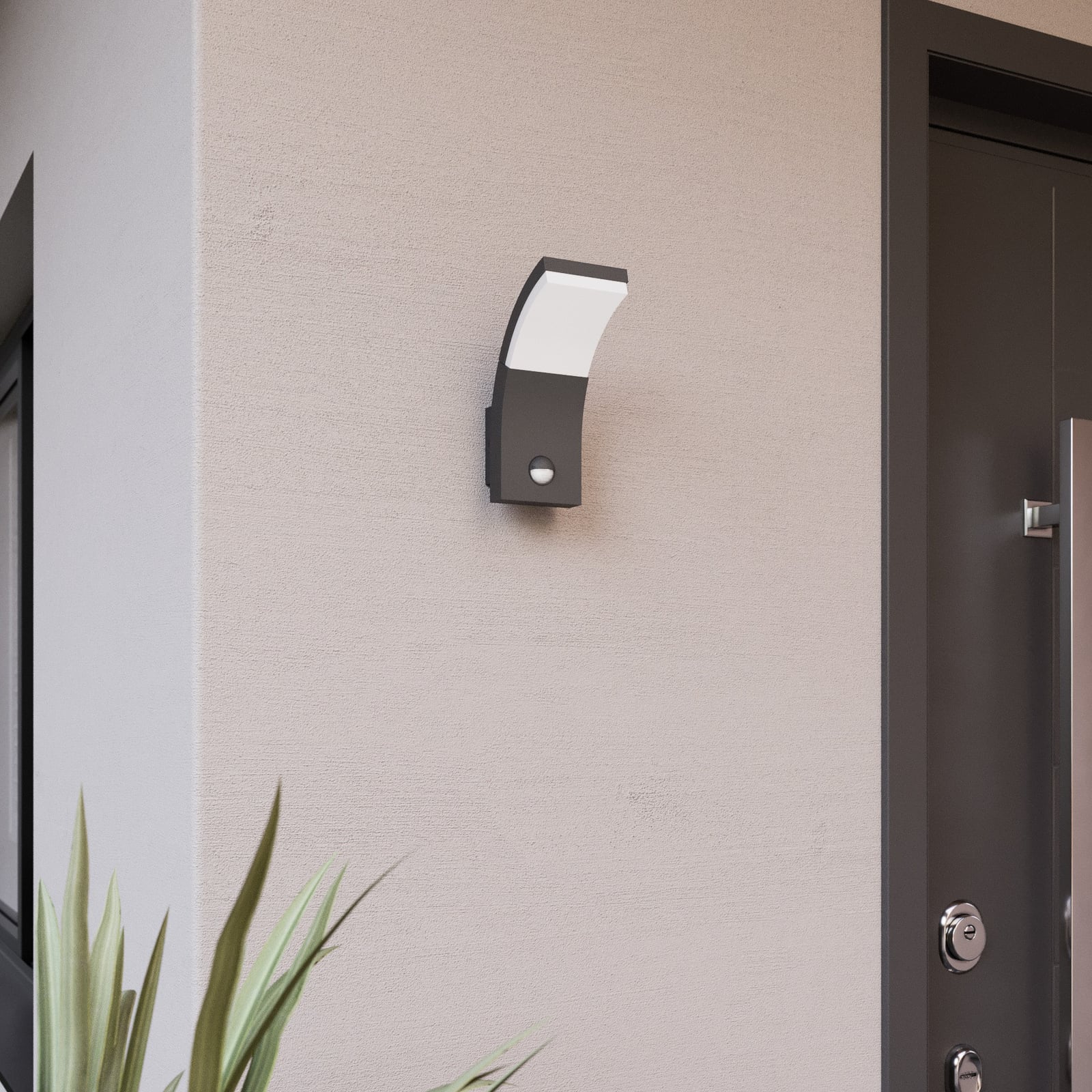 LED utevegglampe Timm med bevegelsessensor detalj av sensor