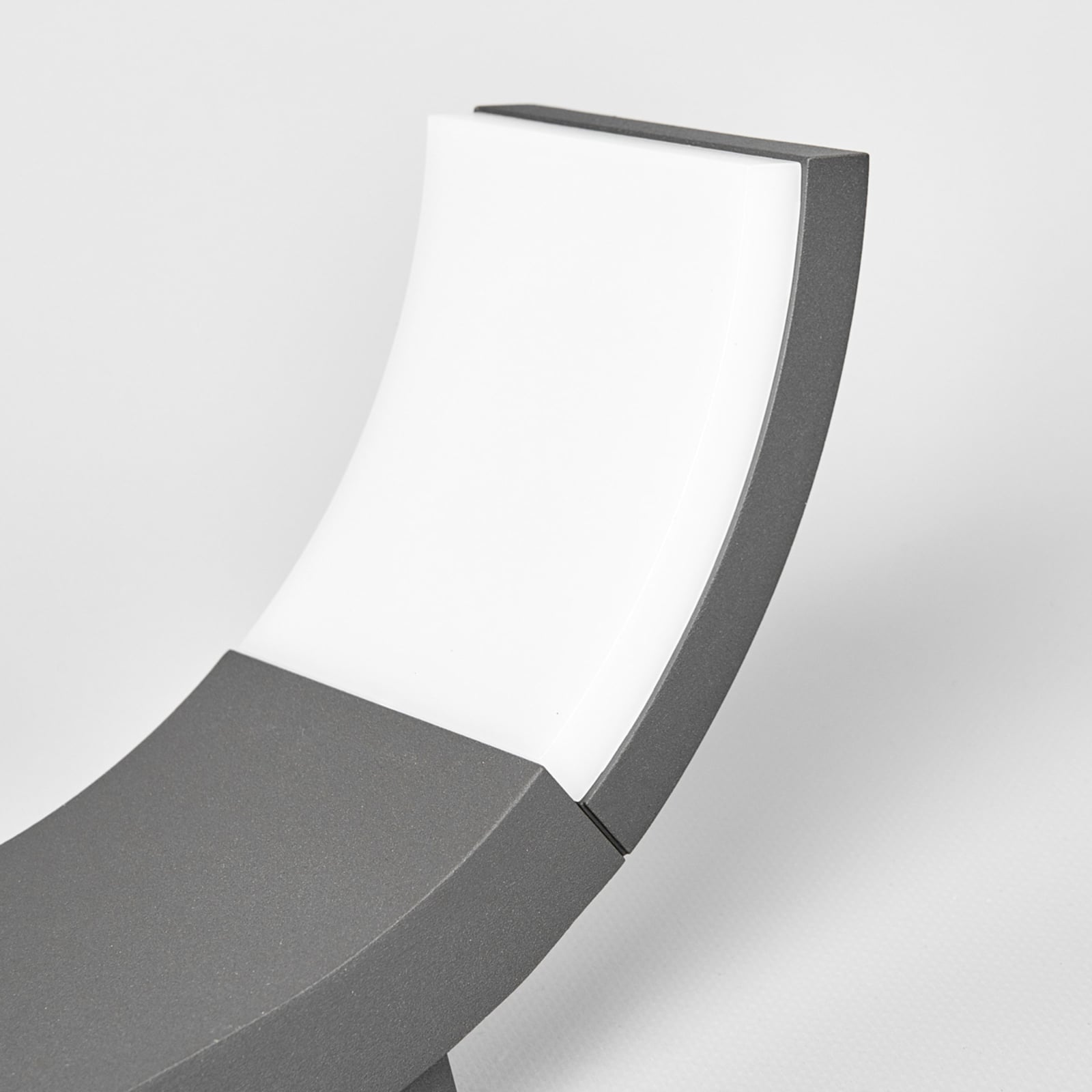 LED utevegglampe Timm antrasitt 20 cm IP54 sideprofil