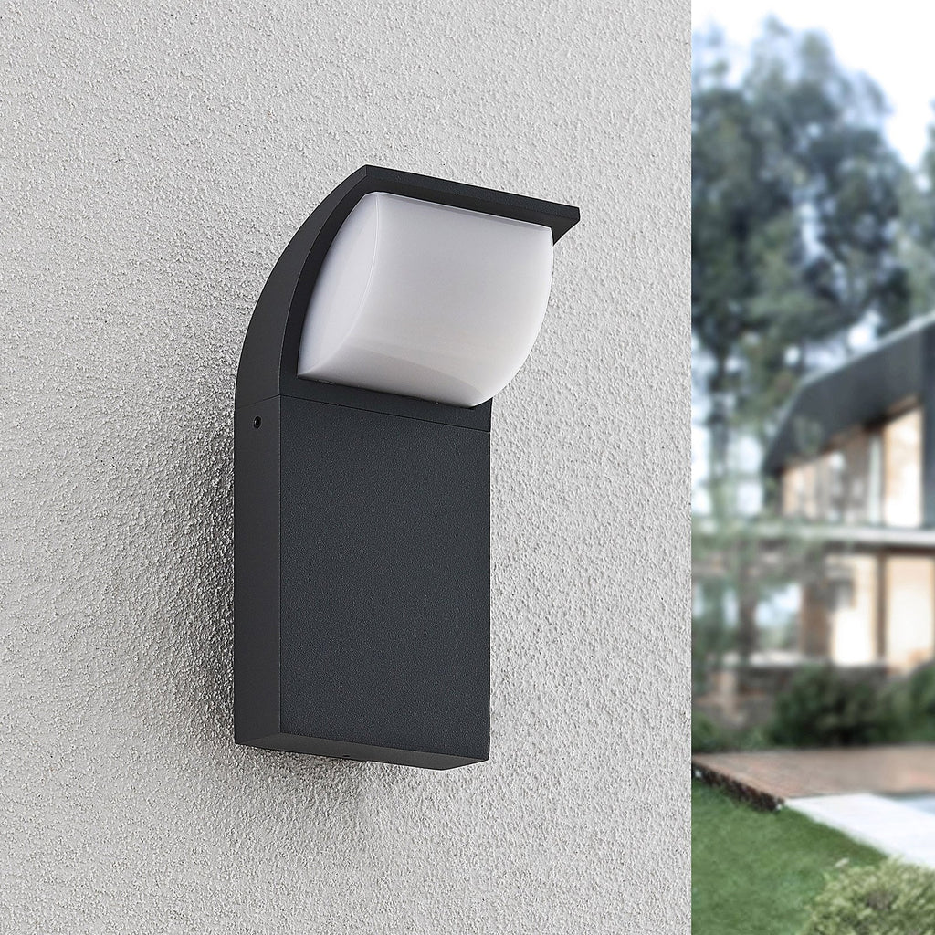LED utevegglampe Tinna antrasitt detalj av diffusor