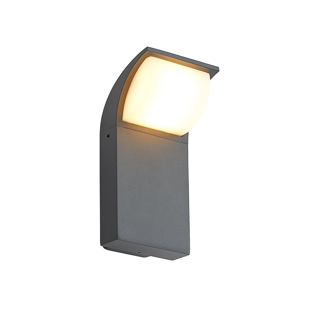 LED utevegglampe Tinna antrasitt sett fra siden