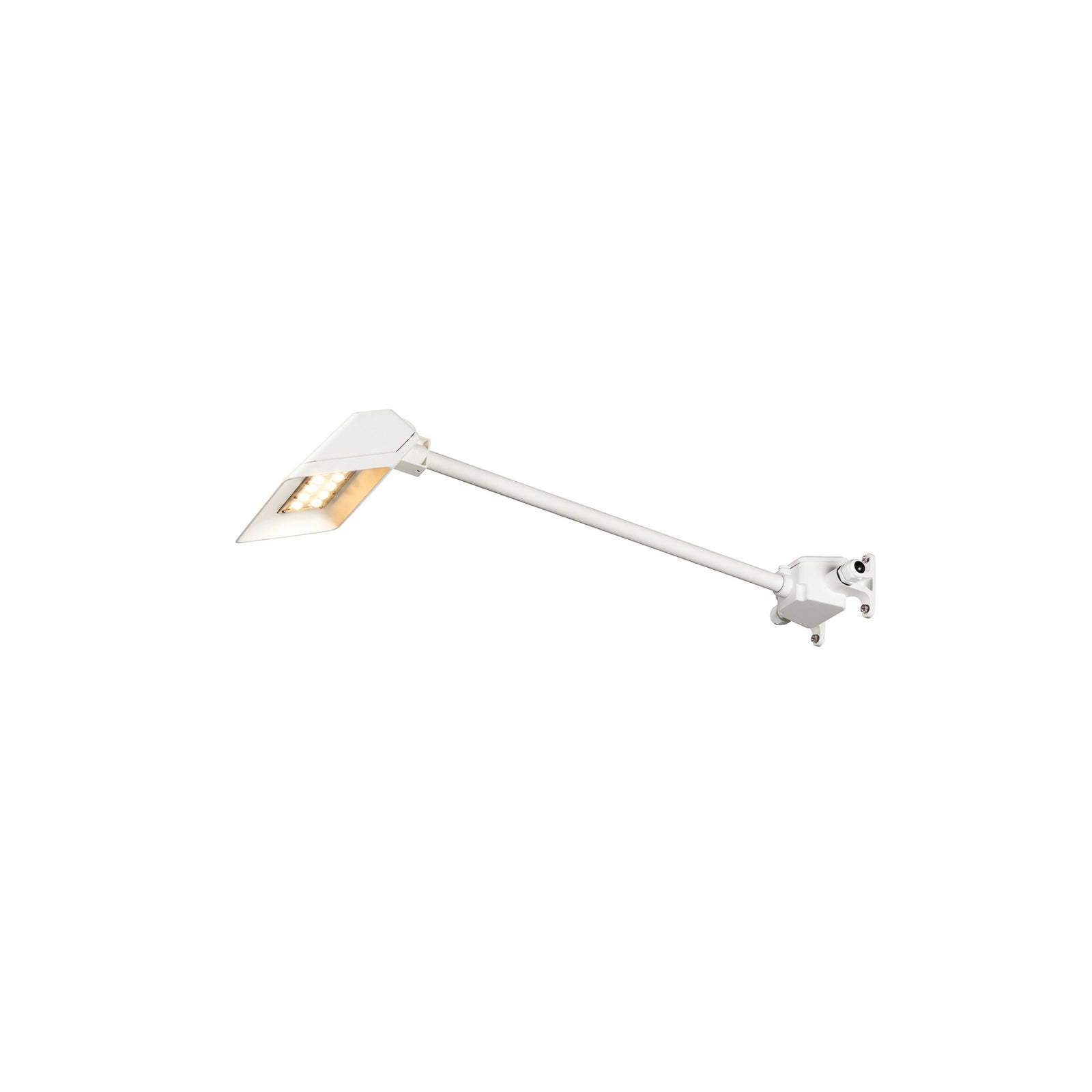 LED utevegglampe Today Pro svingbar hvit aluminium forfra