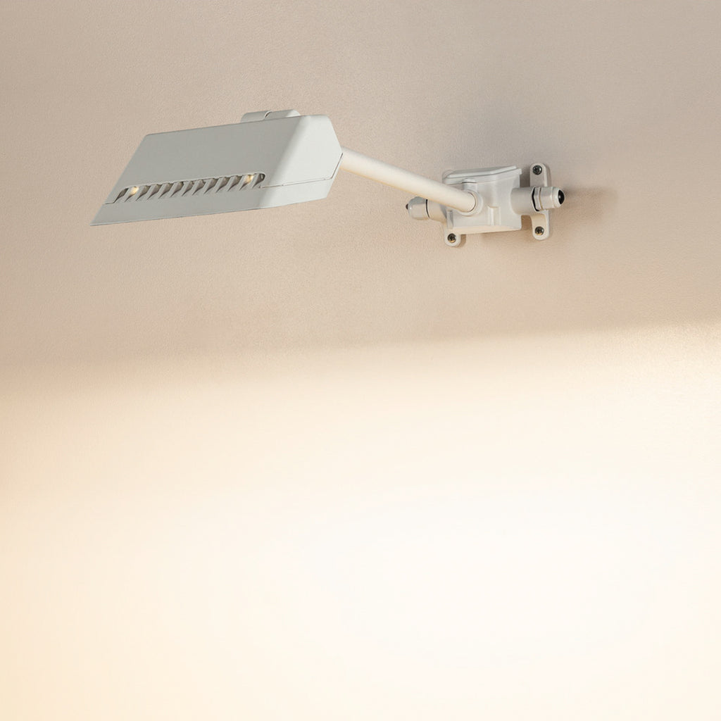 Montert LED utevegglampe Today Pro svingbar hvit aluminium