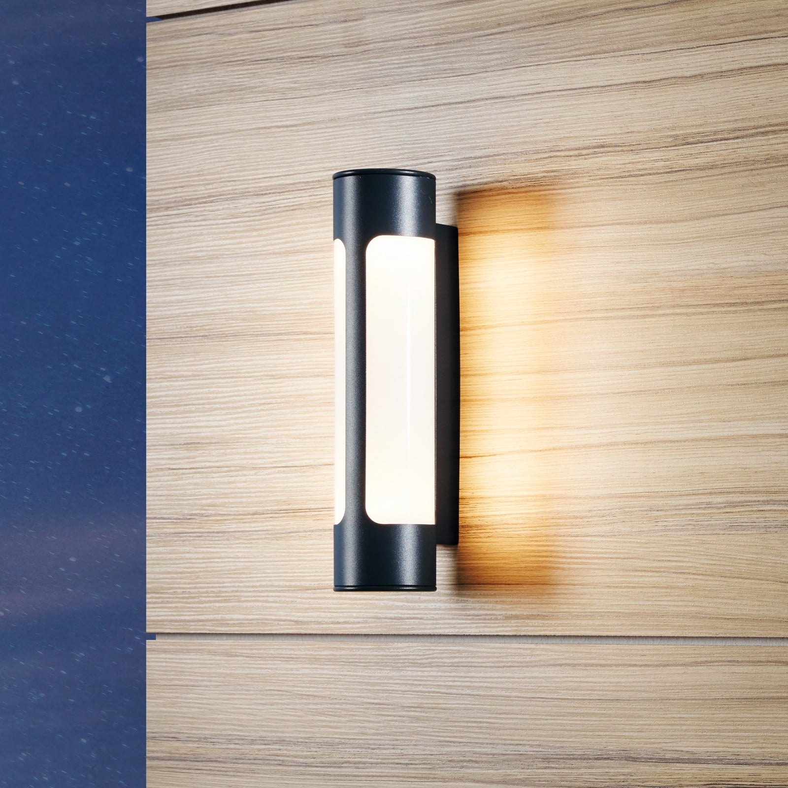 LED utevegglampe Tonego antrasitt opp og ned IP44 forfra