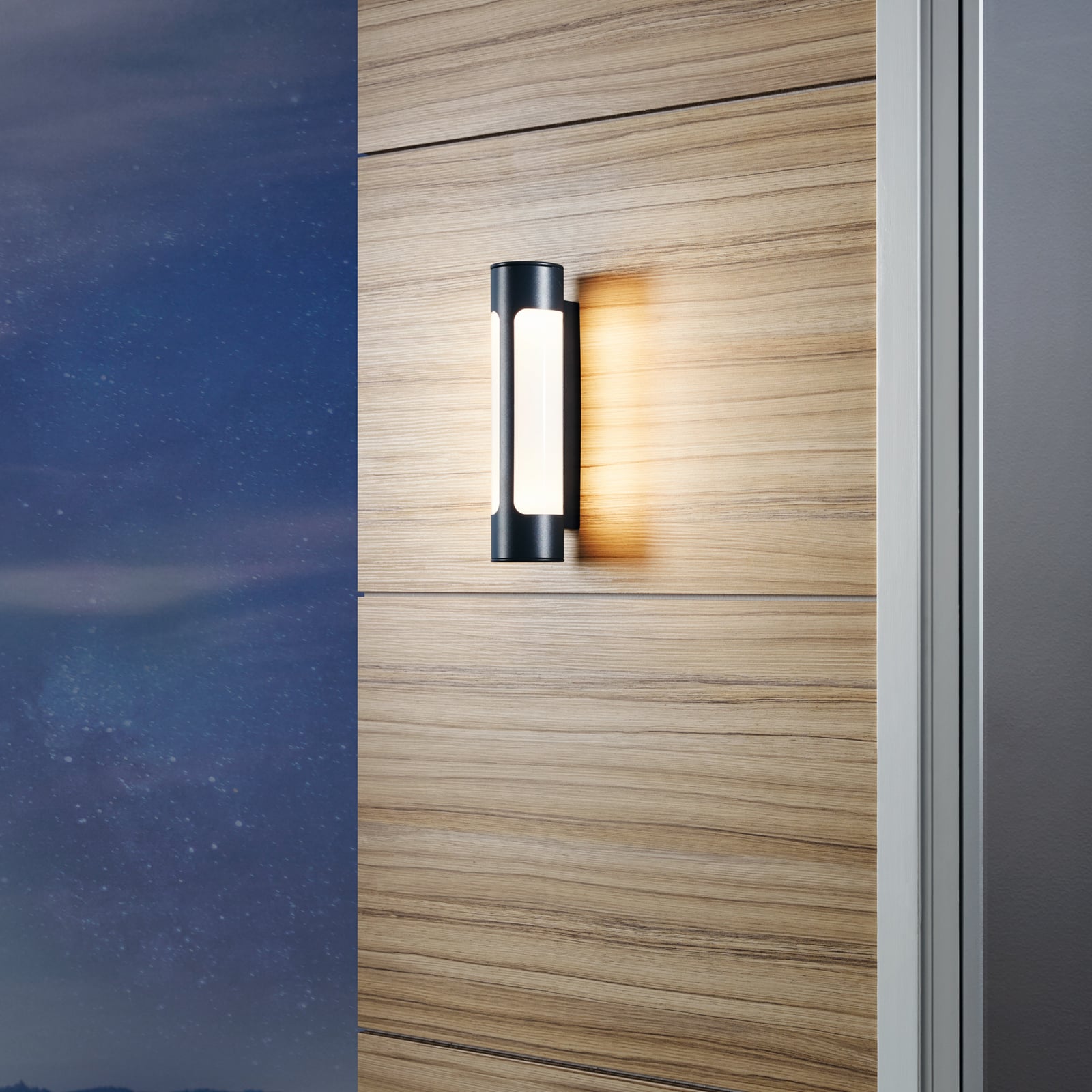Bakside av LED utevegglampe Tonego antrasitt opp og ned IP44