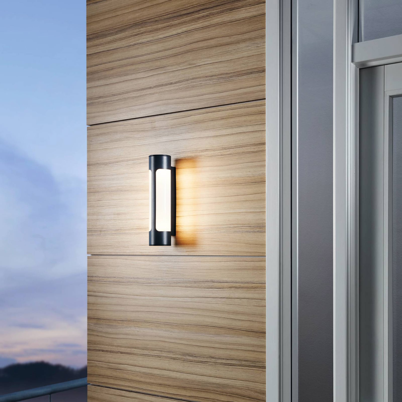 Montert LED utevegglampe Tonego antrasitt opp og ned IP44 på vegg