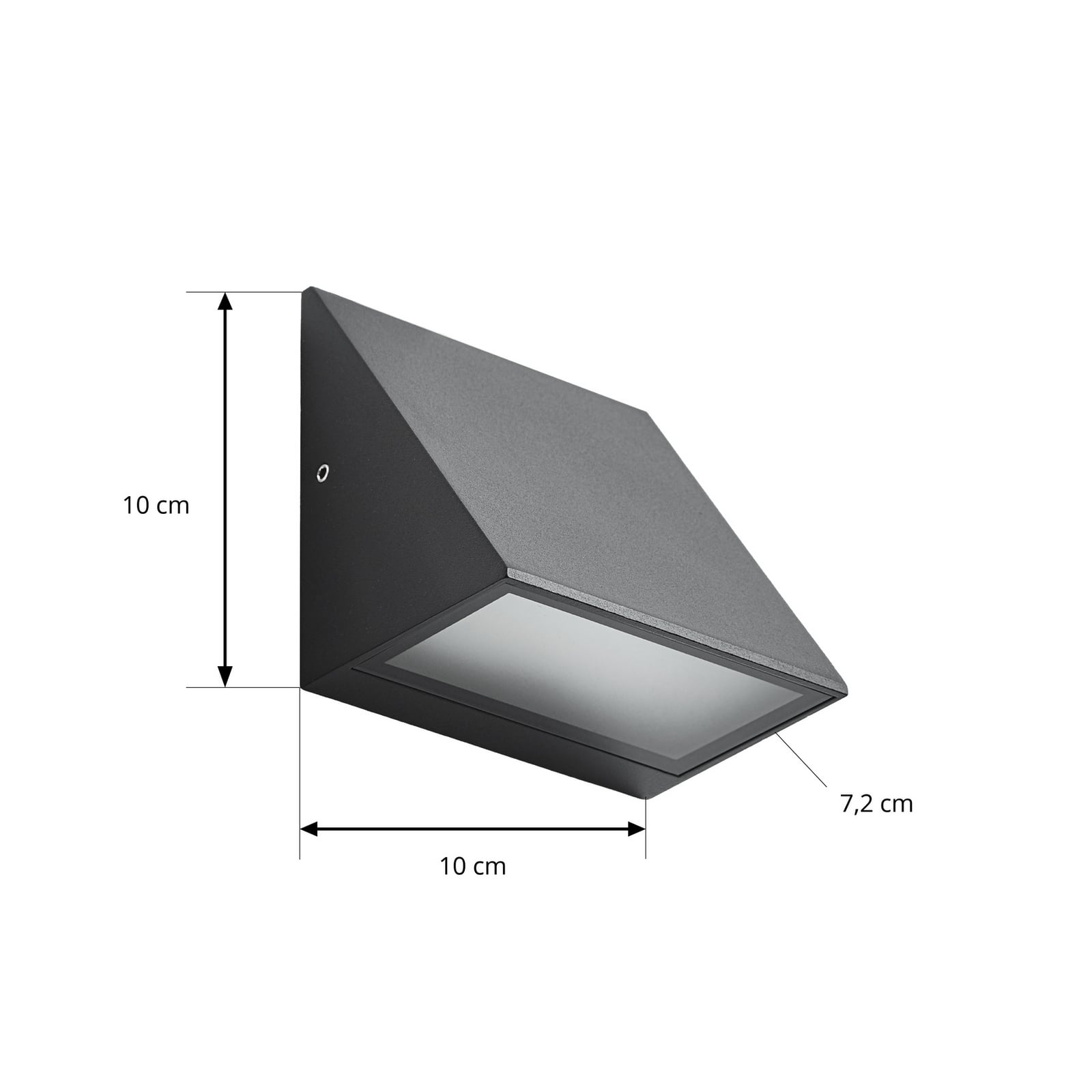 Detalj av LED utevegglampe Triava svart aluminium