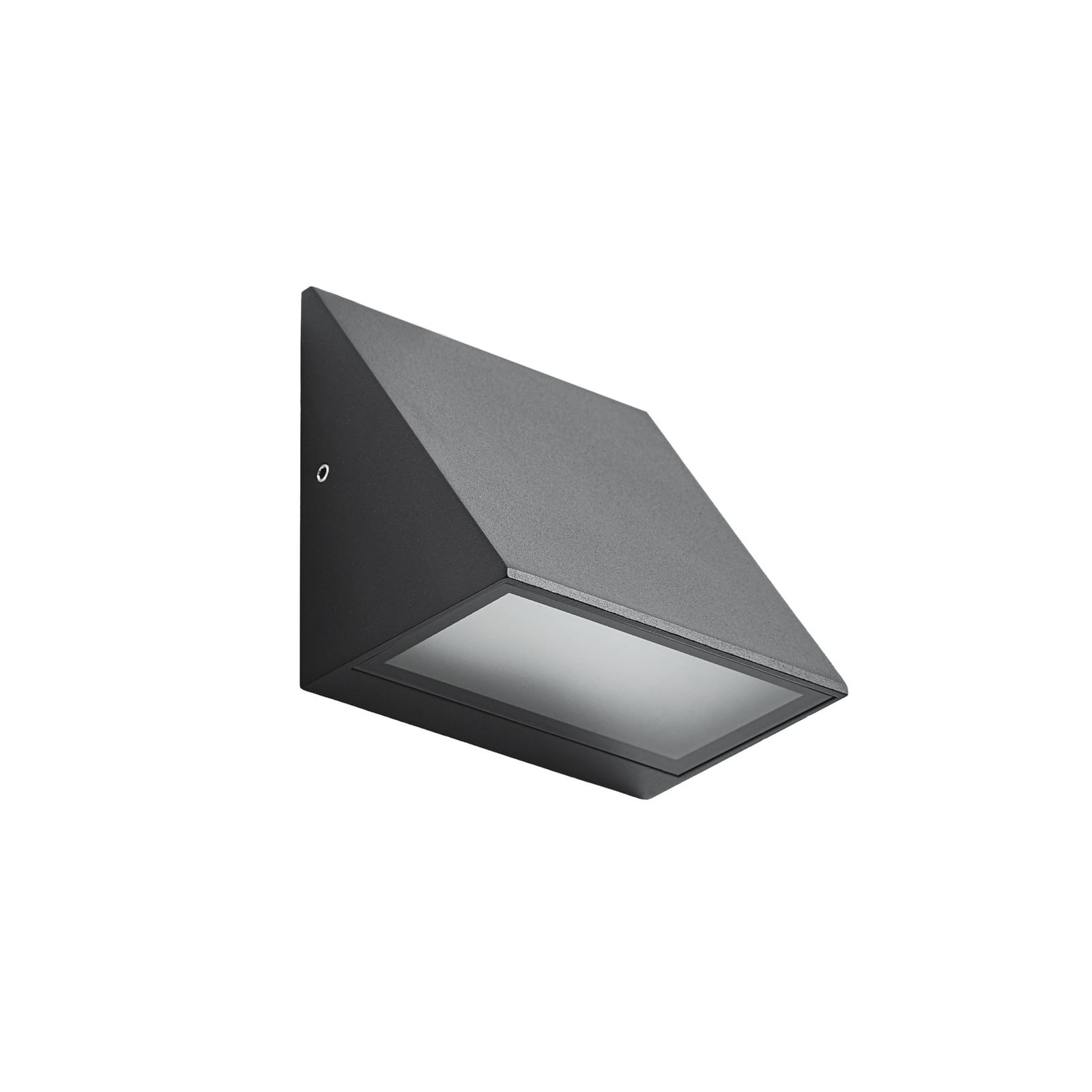 Nærbilde av LED utevegglampe Triava svart aluminium