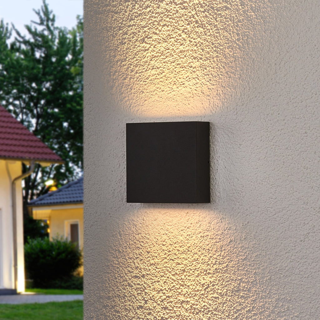 LED utevegglampe Trixy antrasitt aluminium forfra