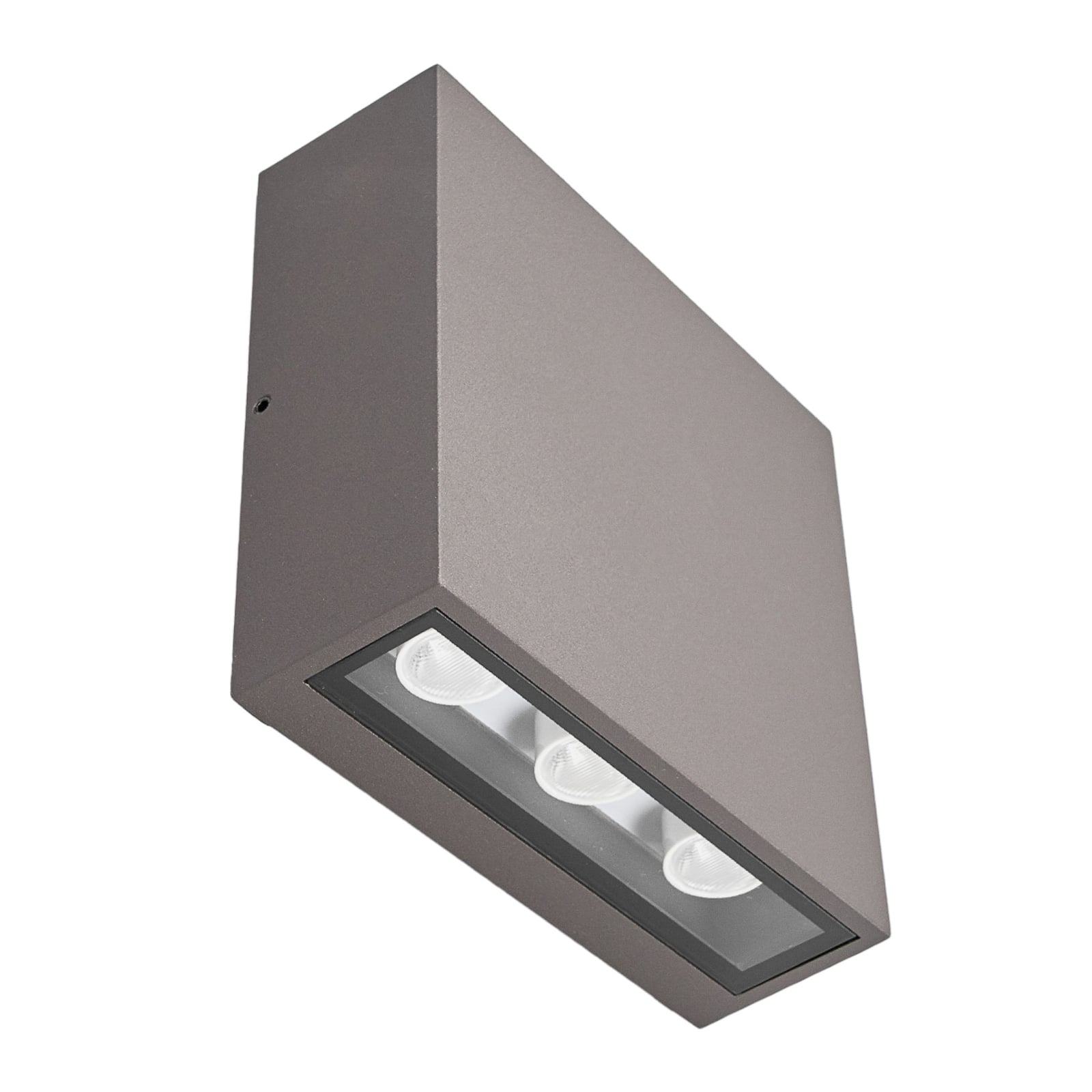 LED utevegglampe Trixy antrasitt aluminium detalj av lys