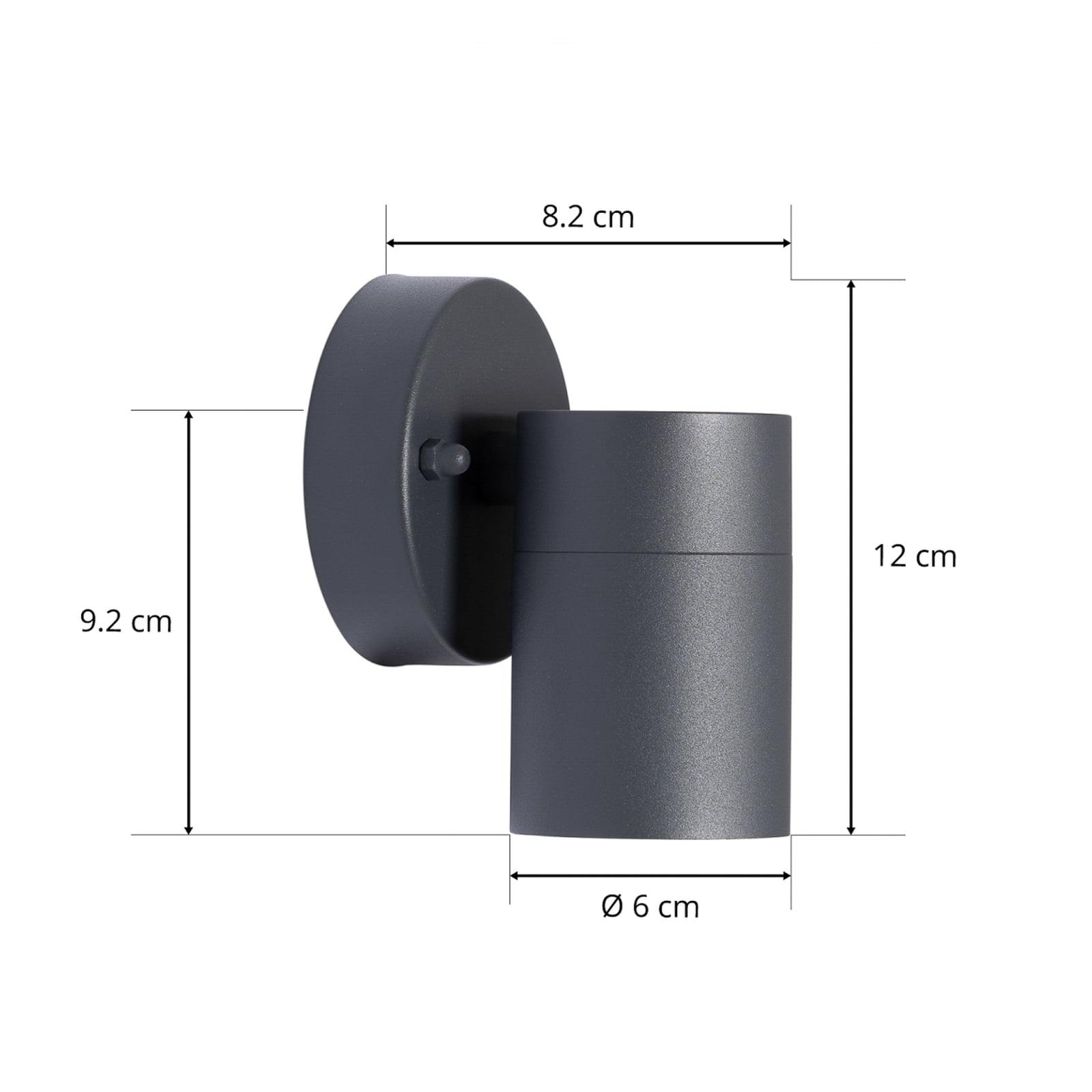 LED utevegglampe Tulimar dimbar GU10 antrasitt IP44 - Prios