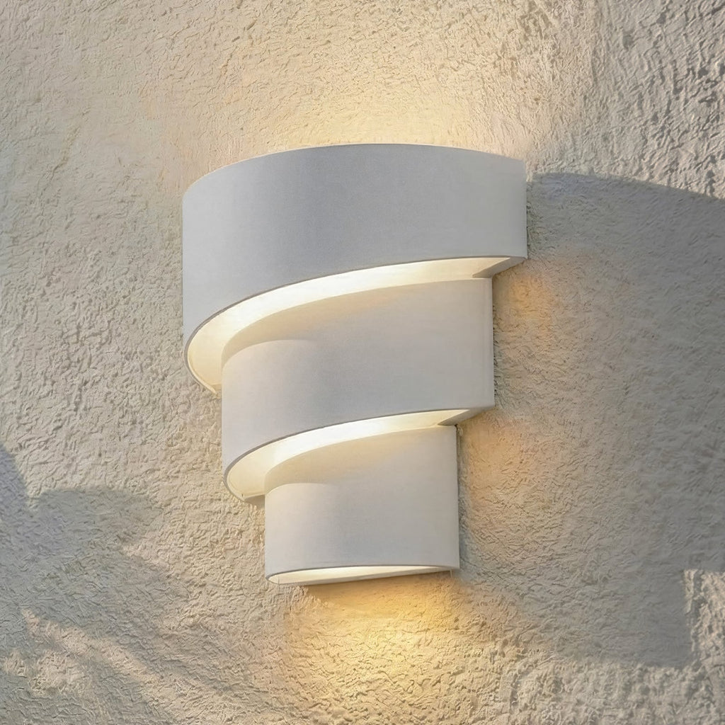 LED utevegglampe Valir hvit tre skjermer IP54 forside