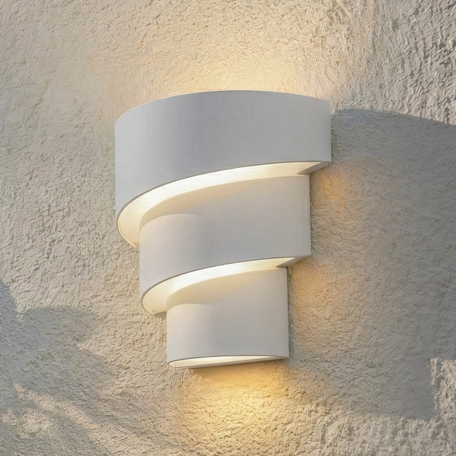 LED utevegglampe Valir hvit tre skjermer IP54 forside