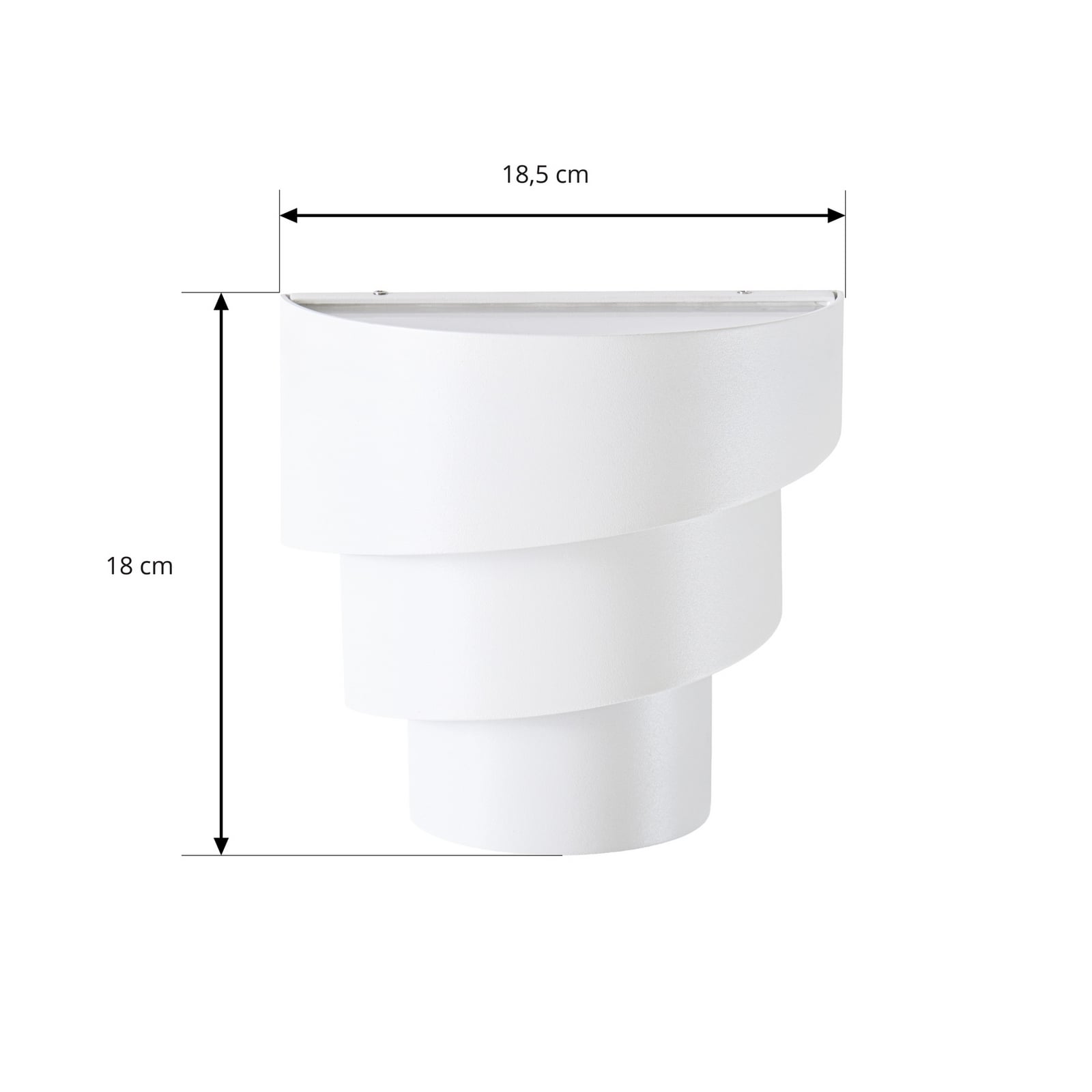 LED utevegglampe Valir hvit tre skjermer IP54 detalj