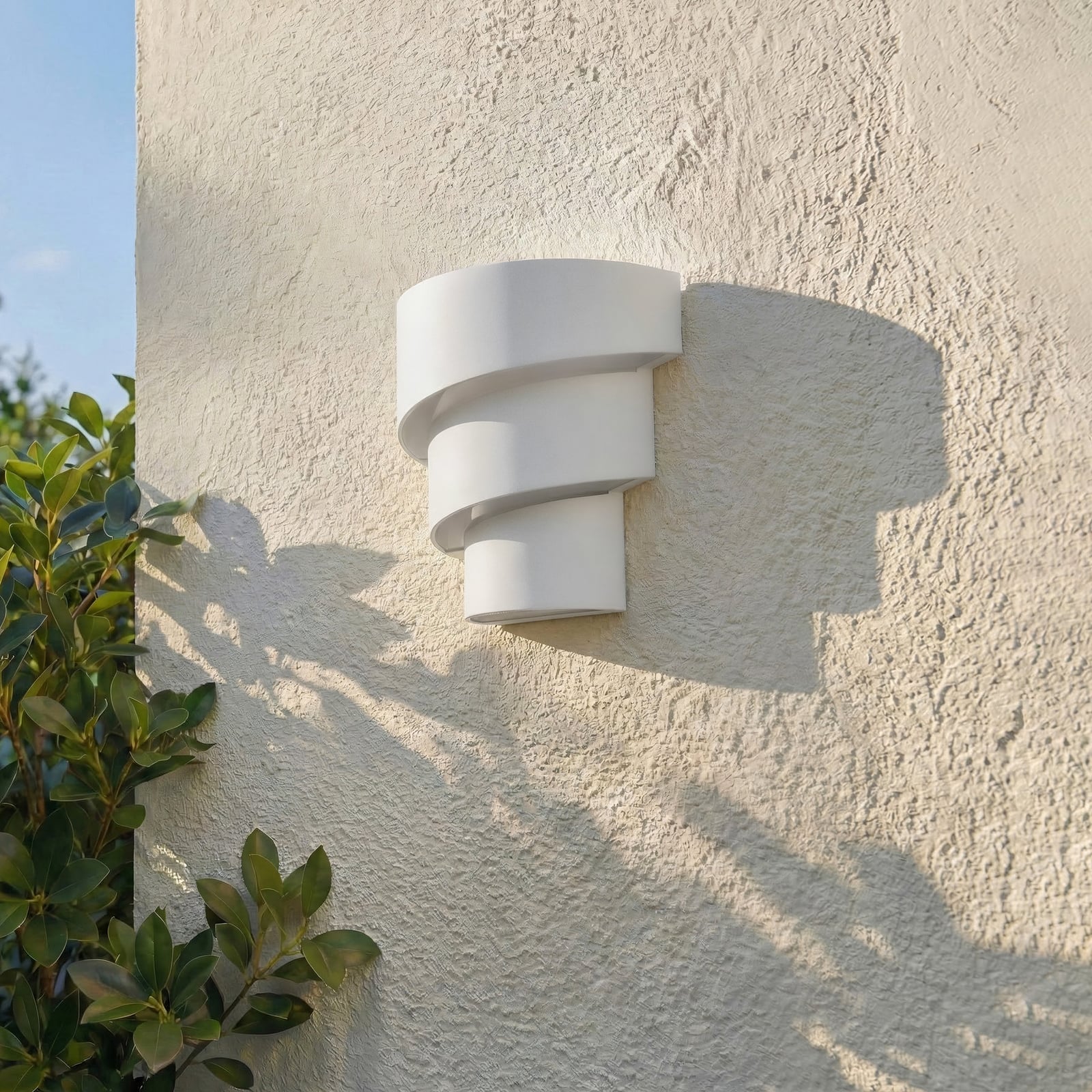 LED utevegglampe Valir hvit tre skjermer IP54 montert