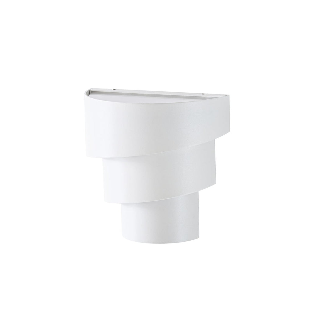 LED utevegglampe Valir hvit tre skjermer IP54 nærbilde