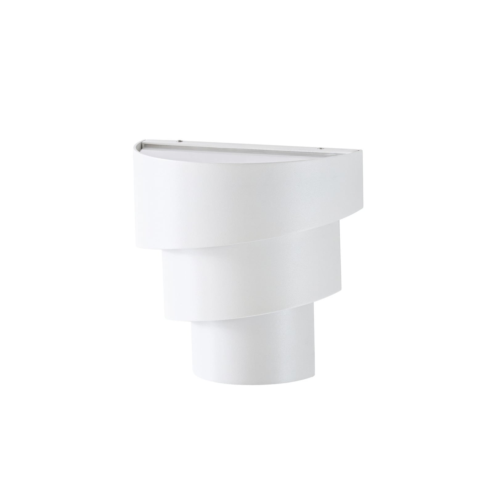 LED utevegglampe Valir hvit tre skjermer IP54 nærbilde