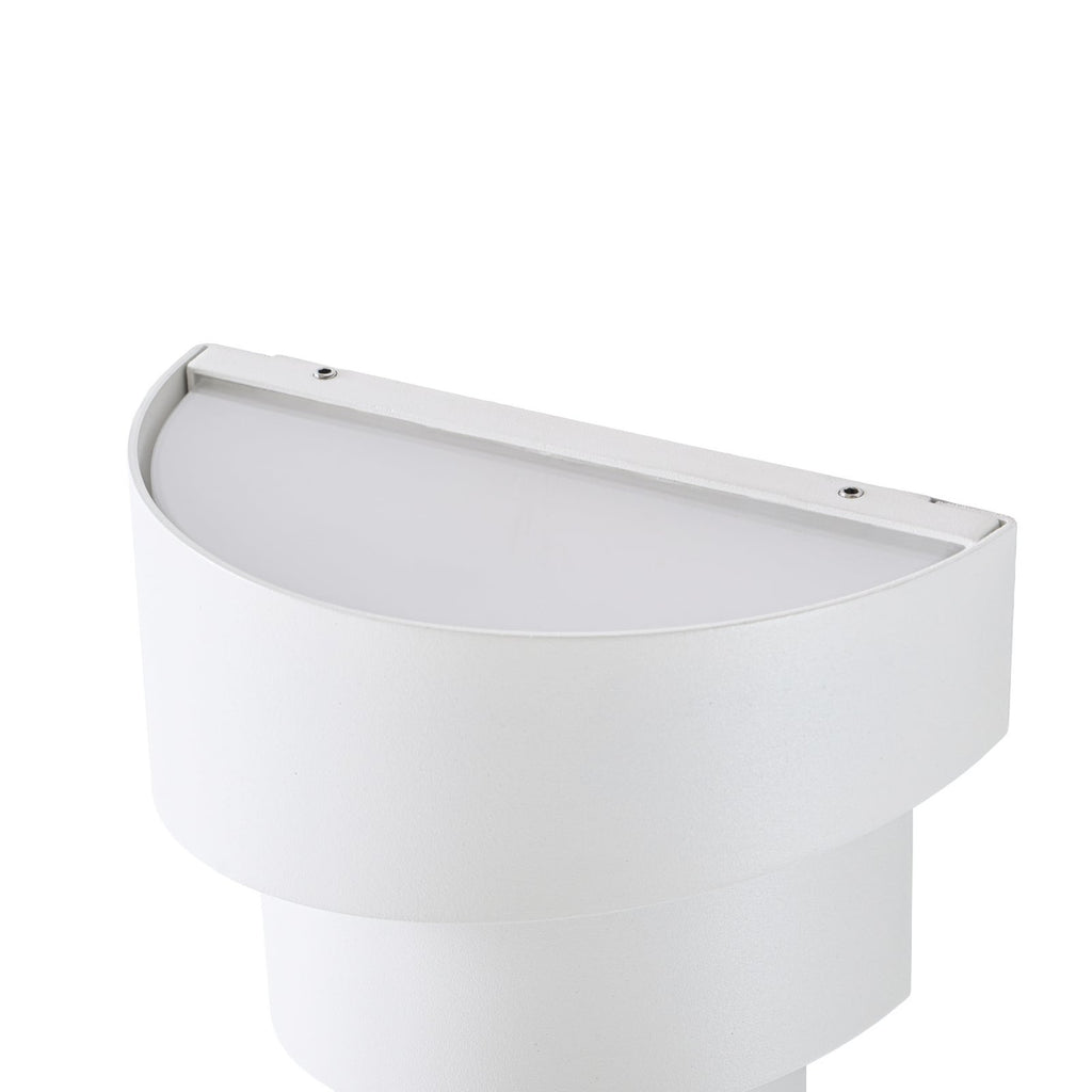 LED utevegglampe Valir hvit tre skjermer IP54 side