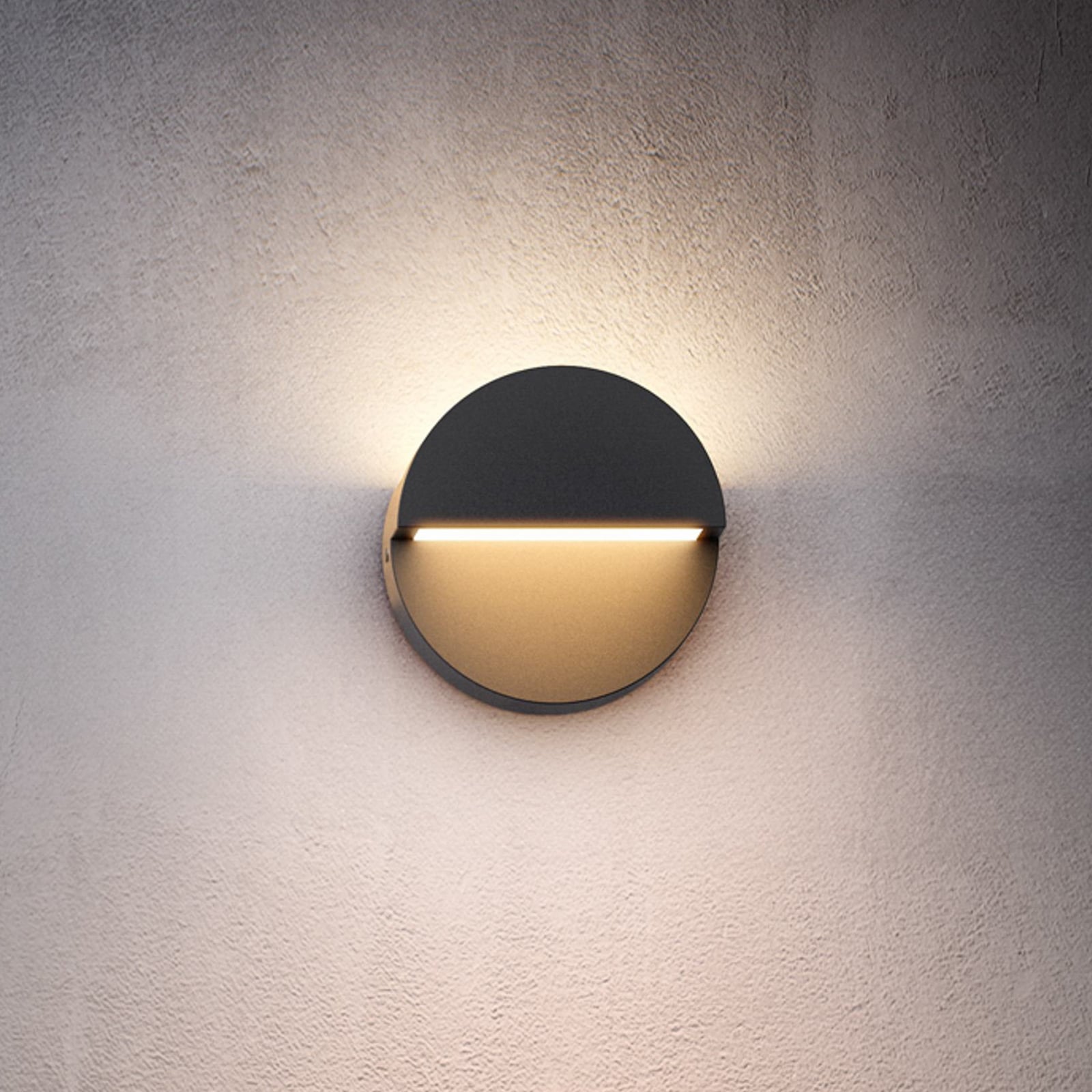 LED utevegglampe Valor antrasitt aluminium forfra