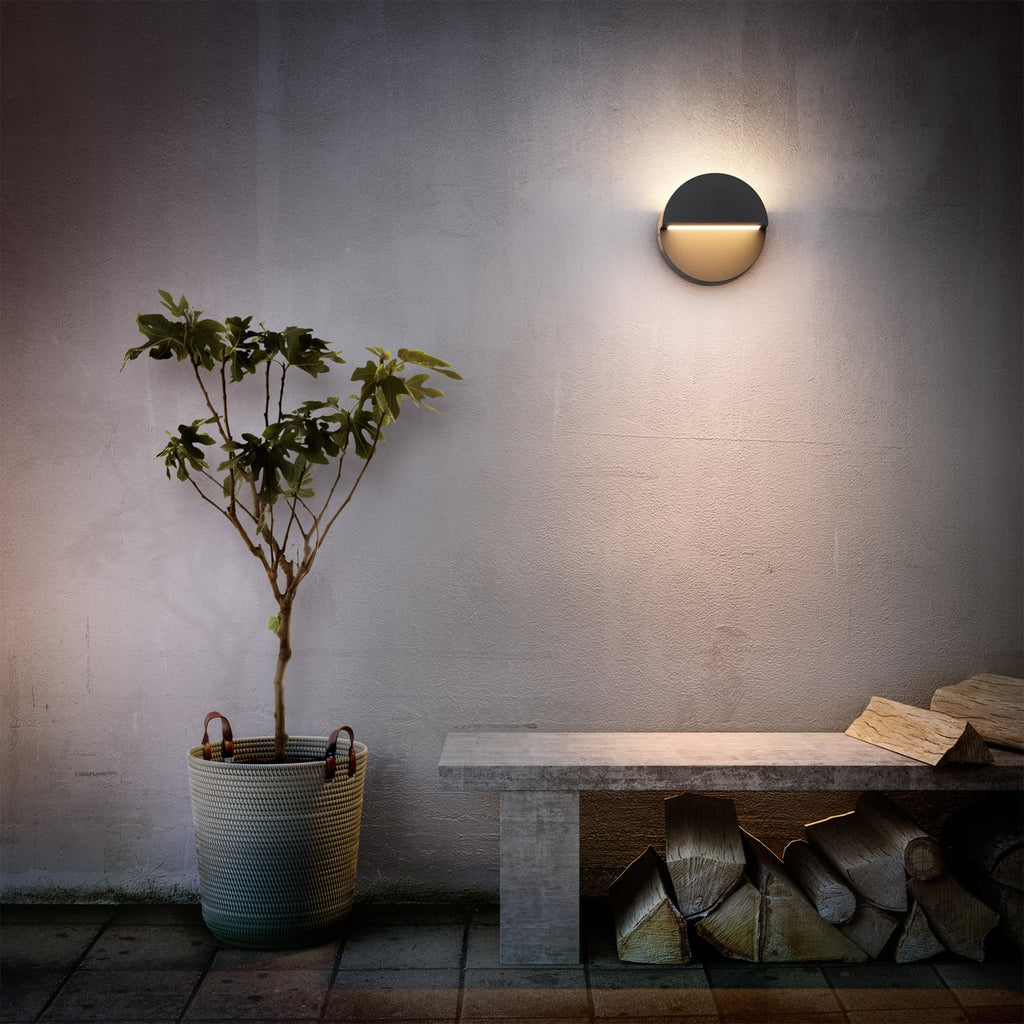 LED utevegglampe Valor antrasitt aluminium bakside