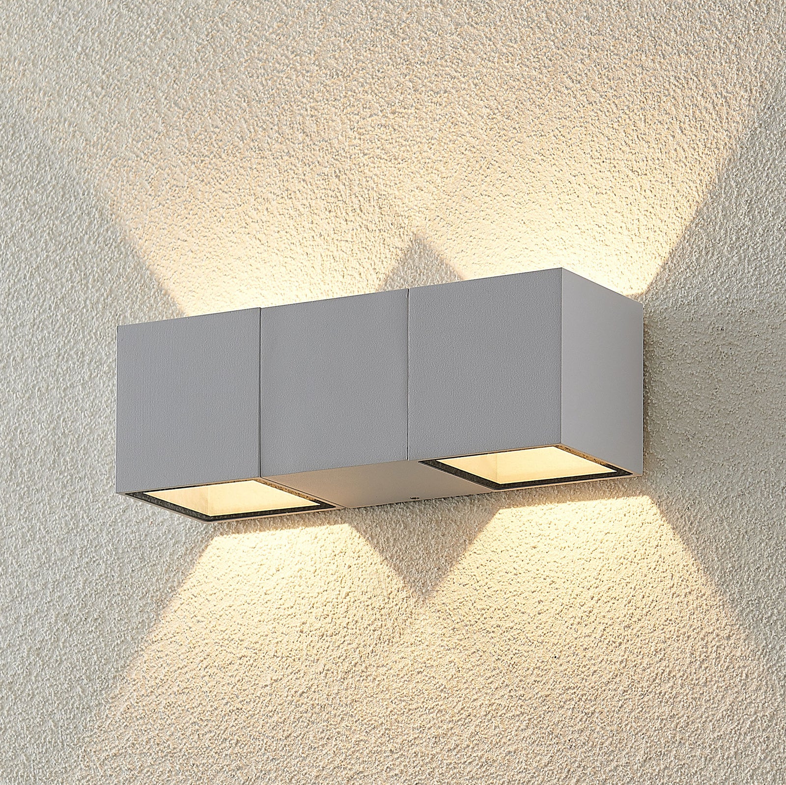 LED utevegglampe Vanda hvit aluminium bakside