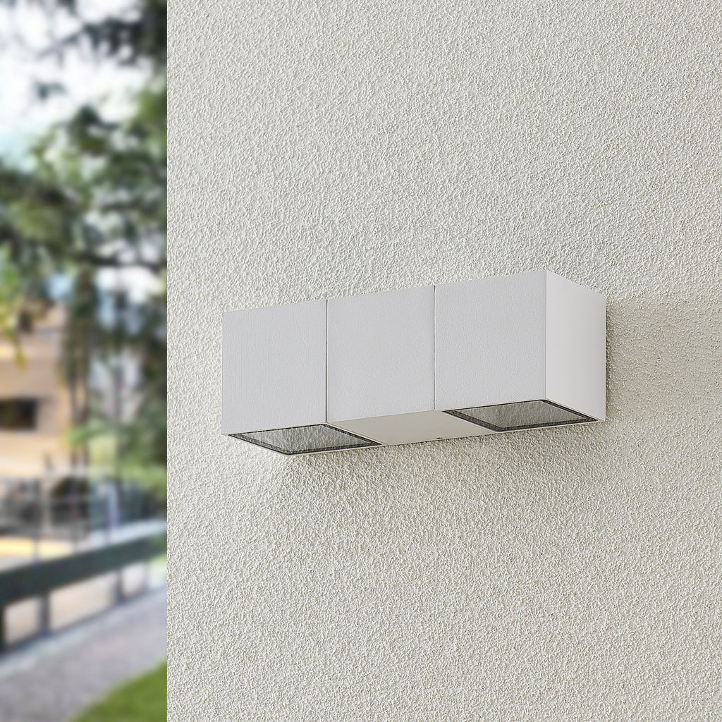 LED utevegglampe Vanda hvit aluminium detalj av materiale