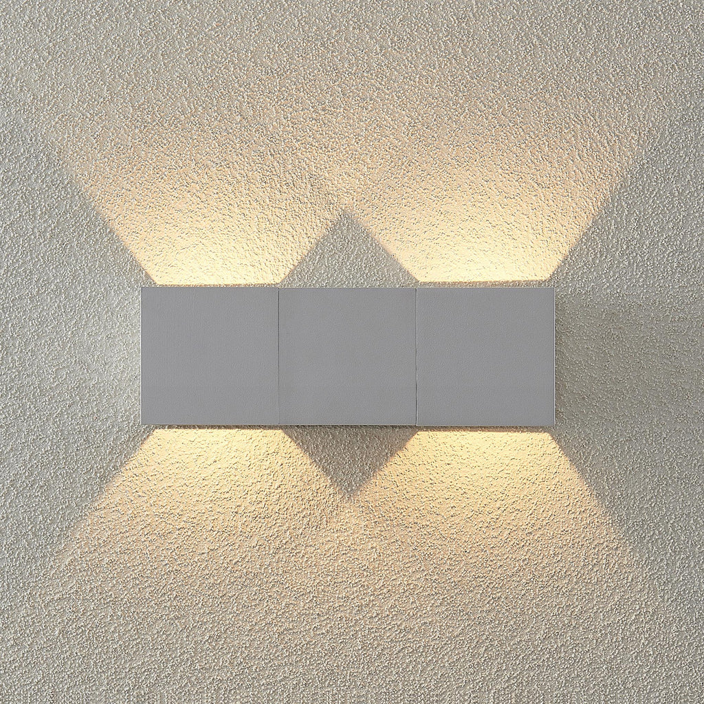 LED utevegglampe Vanda hvit aluminium montert utendørs