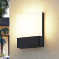LED utevegglampe Vanira kantet aluminium IP54 forfra
