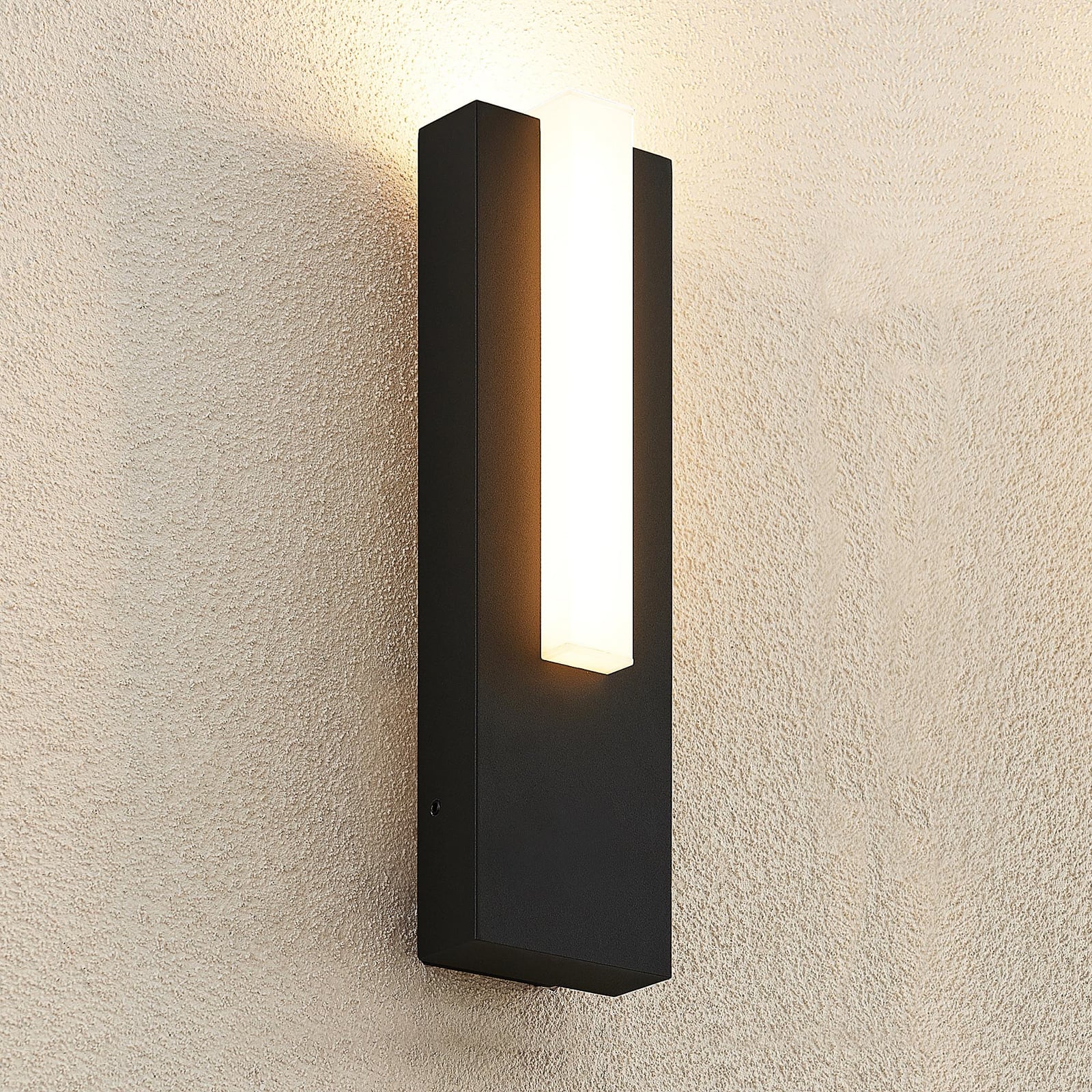 LED utevegglampe Virgalia antrasitt detalj