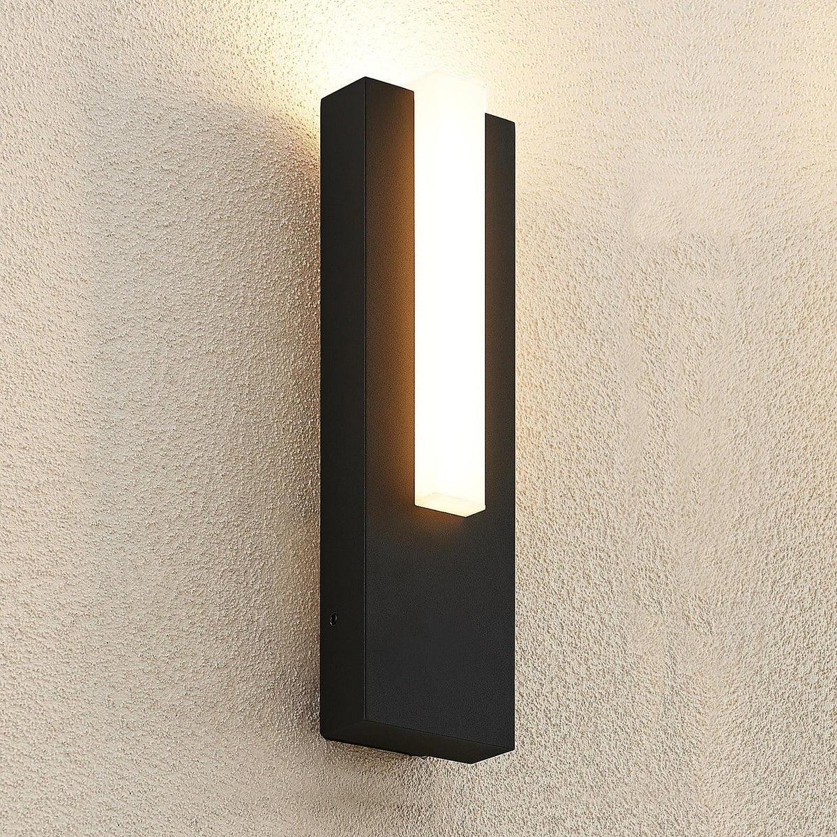 LED utevegglampe Virgalia antrasitt detalj