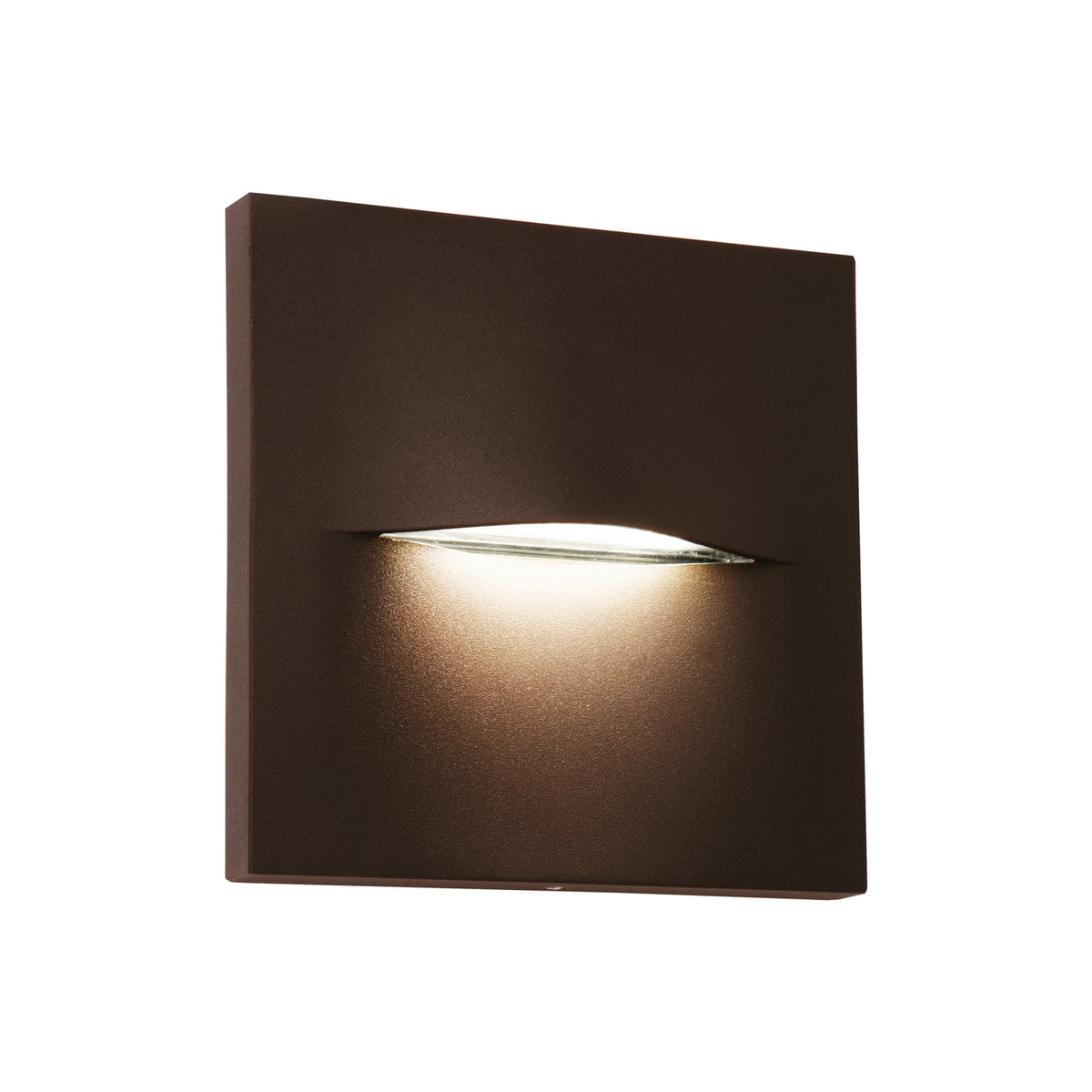 LED utevegglampe Vita rustfarget aluminium 14x14 cm forside