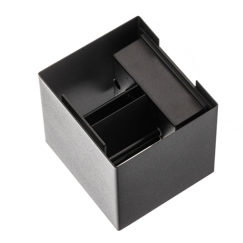 LED utevegglampe Wall kubisk svart 10x10 cm IP44 montert på vegg