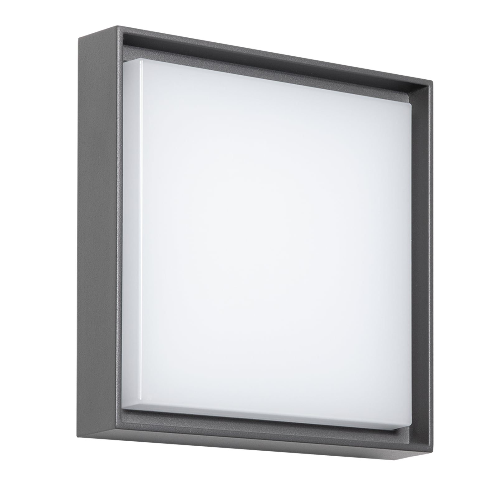 LED utevegglampe WALLsquare kvadratisk grå 25x25 cm IP65 fra DOTLUX
