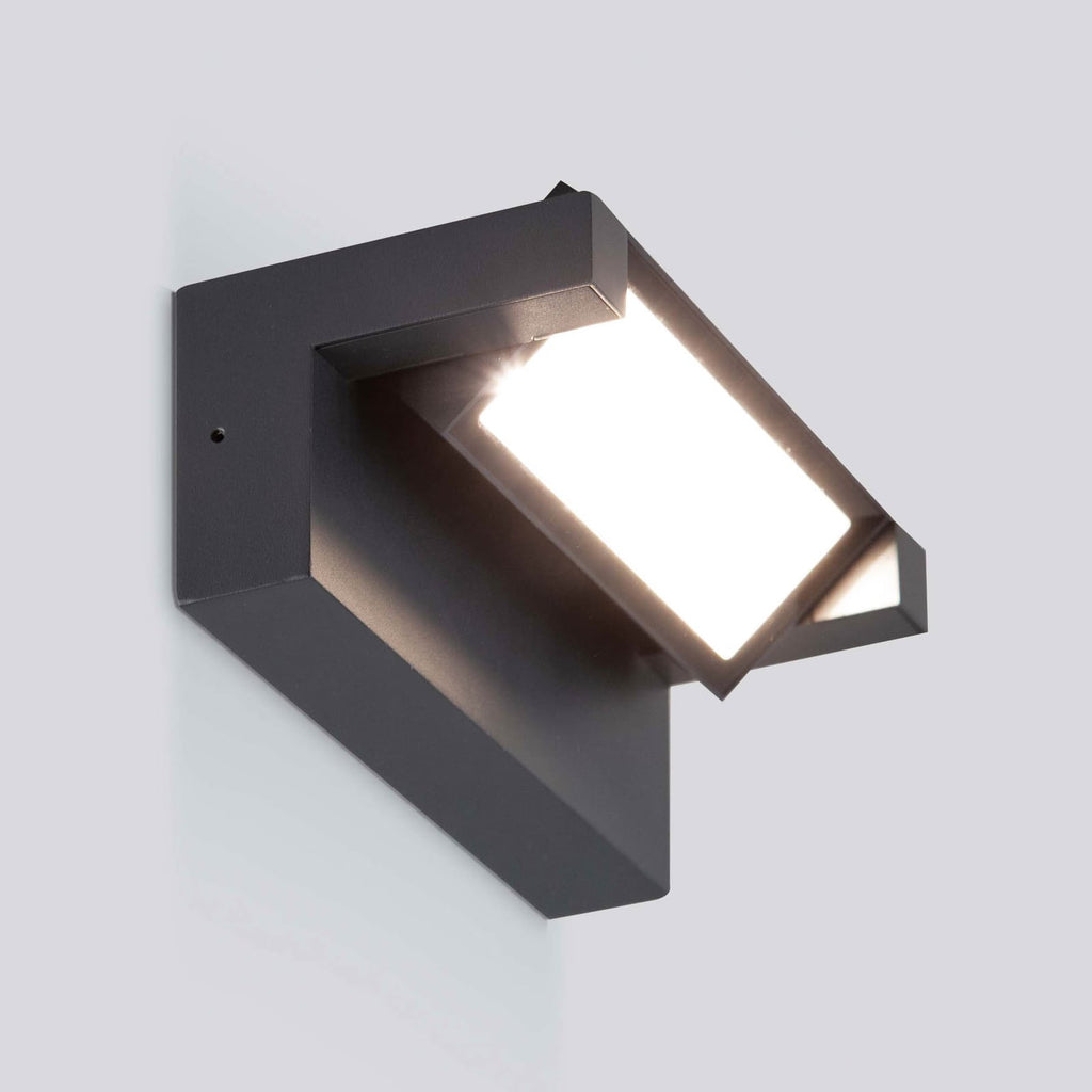 LED utevegglampe Wav dreibar antrasitt 10W IP65 forfra