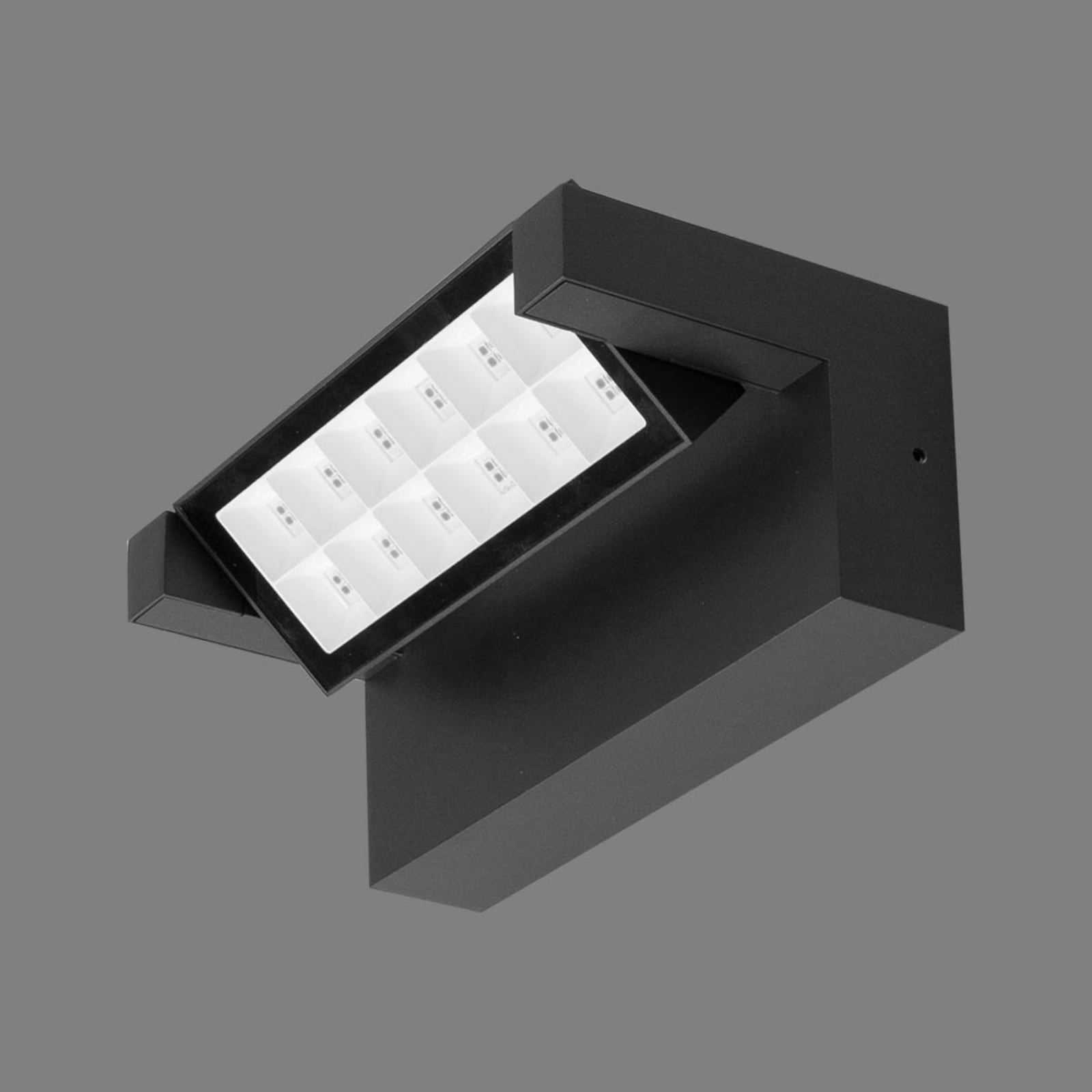 Detalj av LED utevegglampe Wav dreibar antrasitt 10W IP65 med justerbart hode