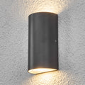 LED utevegglampe Weerd halvrund grafitt IP44 6W forfra
