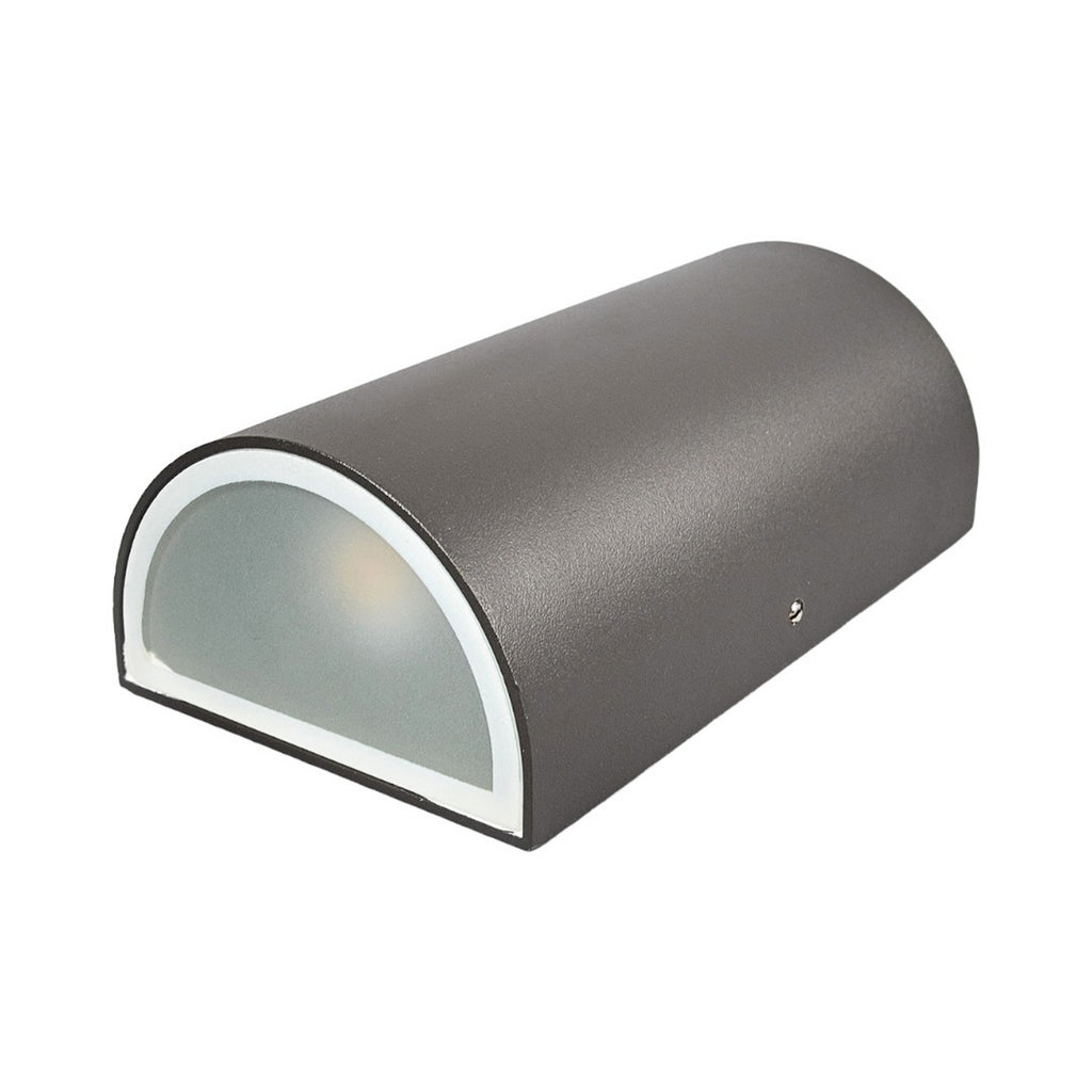 LED utevegglampe Weerd halvrund grafitt IP44 6W lys effekt