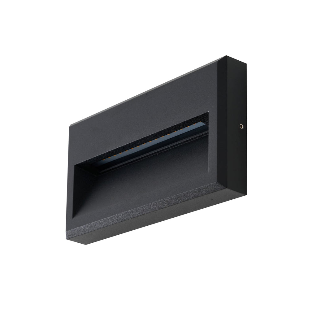 LED utevegglampe Weno svart aluminium montert på yttervegg