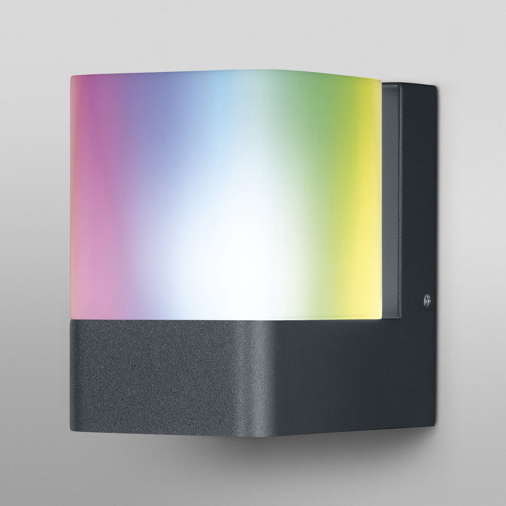 LED utevegglampe WiFi RGBW dimbar antrasitt IP44 - LEDVANCE SMART+ forfra