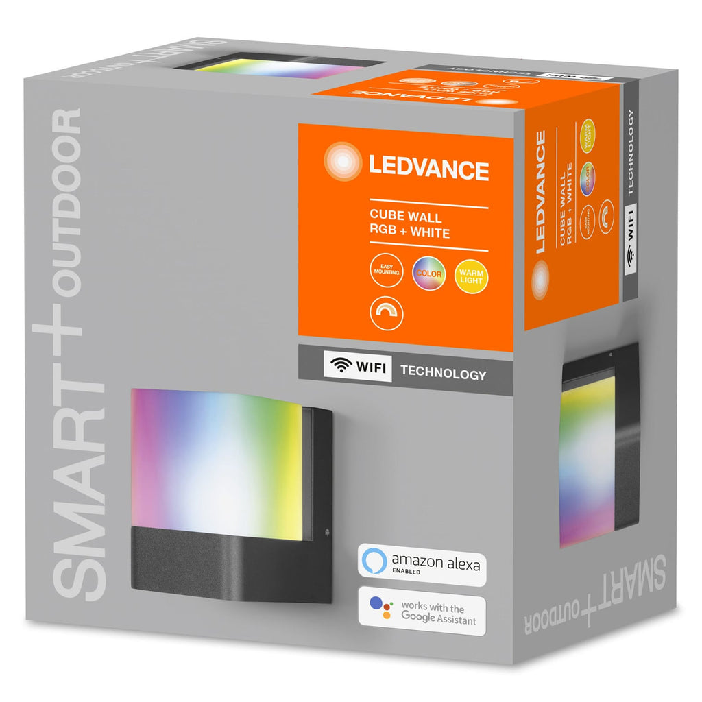 LED utevegglampe WiFi RGBW dimbar antrasitt IP44 - LEDVANCE SMART+ sideprofil
