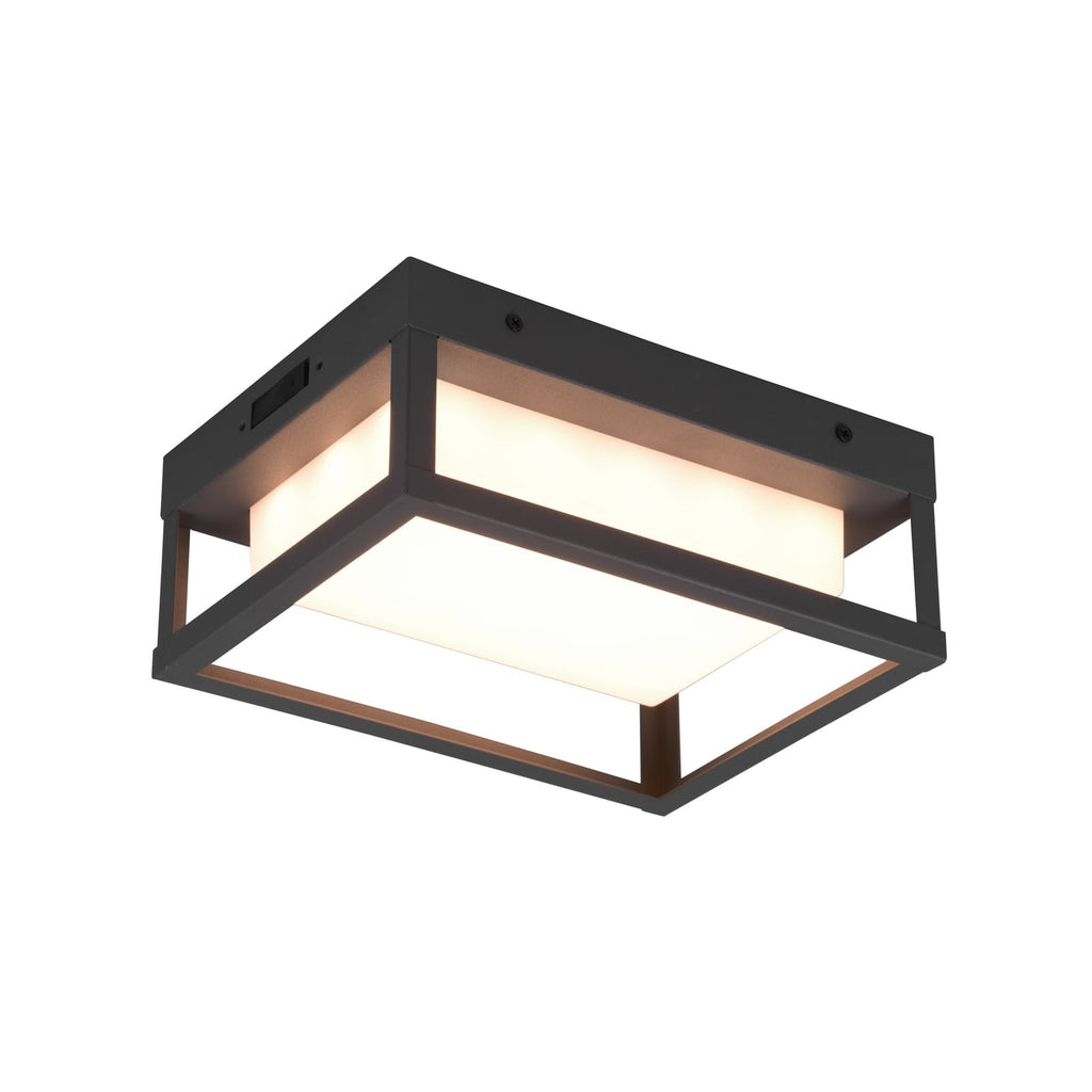 Nærbilde av LED utevegglampe Witham antrasitt CCT IP54 - Trio Lighting