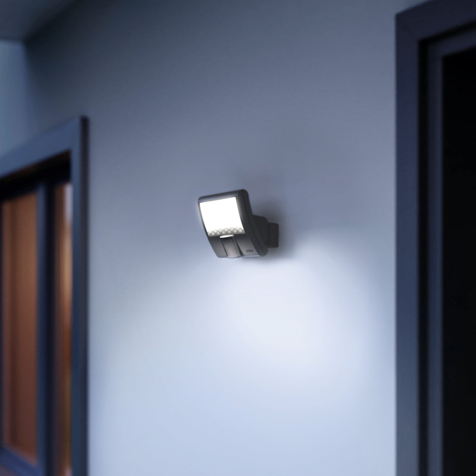 LED utevegglampe XLED curved S antrasitt bakside