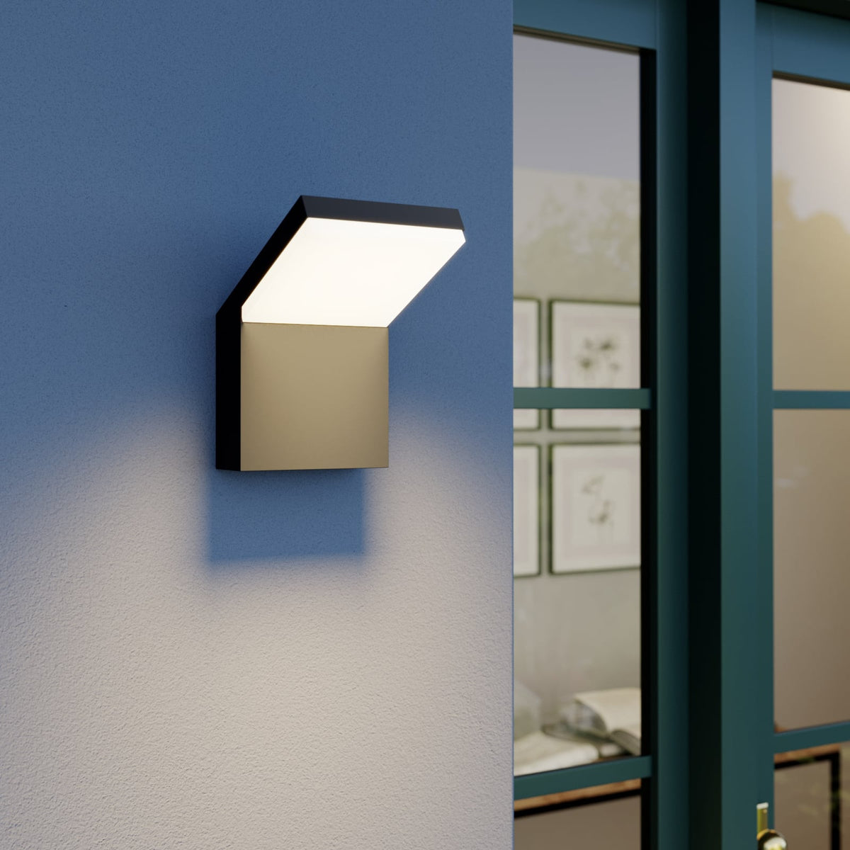 LED utevegglampe Yolena antrasitt aluminium bakside