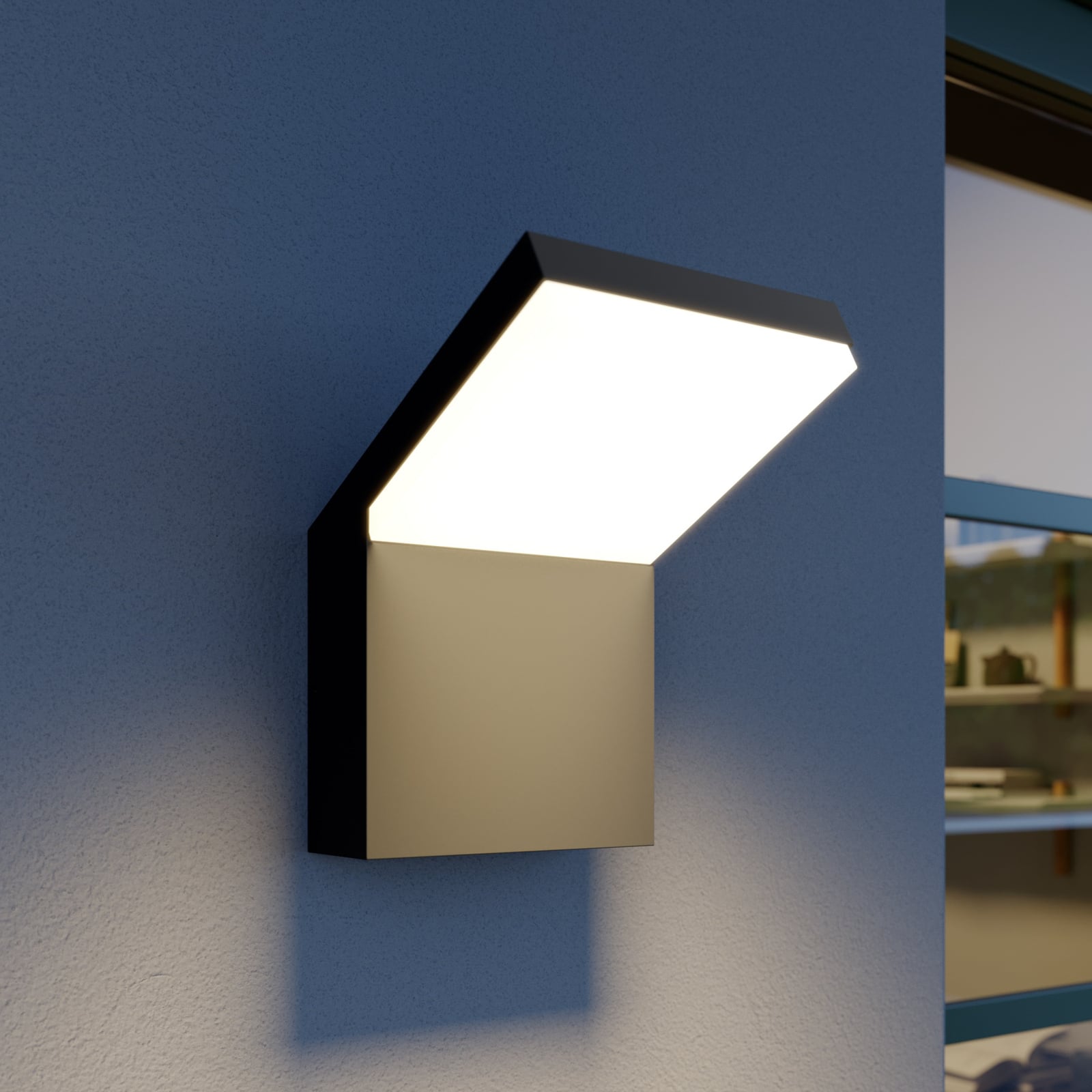 LED utevegglampe Yolena antrasitt aluminium forfra