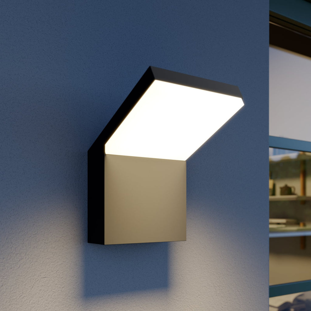 LED utevegglampe Yolena antrasitt aluminium forfra